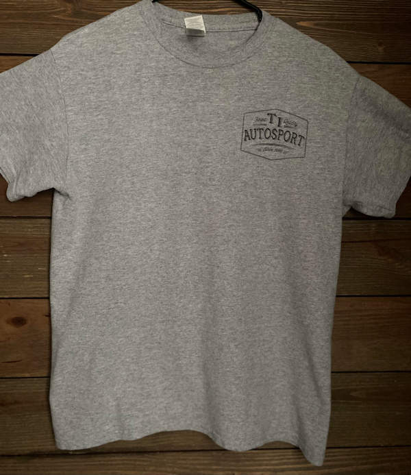Light Gray T-shirt with Black Whiskey Logo 